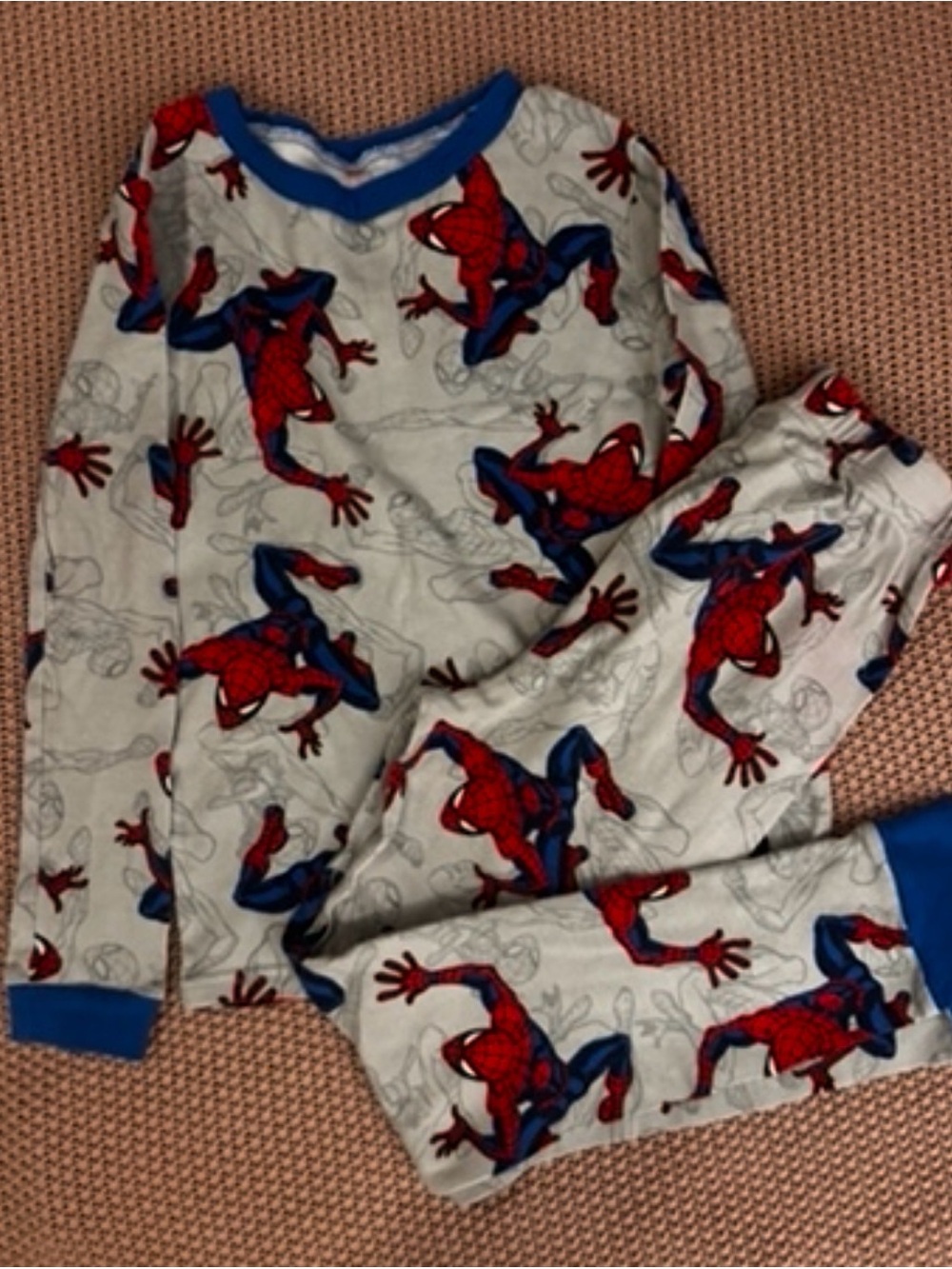 Marvel Spider-Man Boys Size 10 2-Piece Pajama Set Long Sleeve Pants PJs